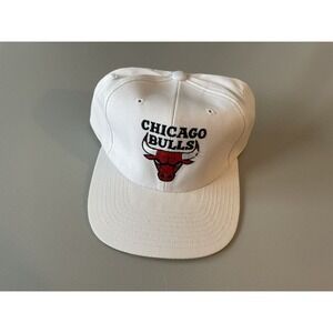 Vintage Chicago Bulls Snapback Hat Sears Brand Central Game Giveaway White Cap